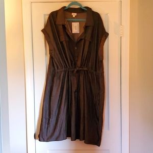 Lularoe Denim Chambray Plus Stacie Dress Expresso 3XL NWT